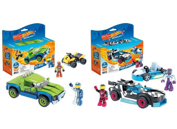 COSTRUZIONI HOT WHEELS Mattel Racer & Kart…x4